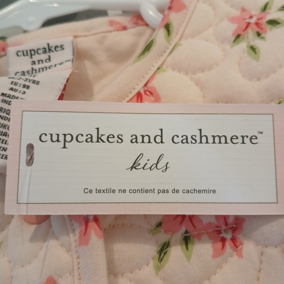 Cupcakes and Cashmere  Toddler Girl's Pink Floral Quilted Jacket Size 3 T - Picture 6 of 12